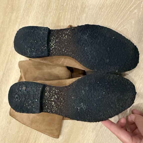 KORS Michael Kors Flat Tan Suede Pull-On Knee-High Boots Sz 6 - Picture 6 of 12